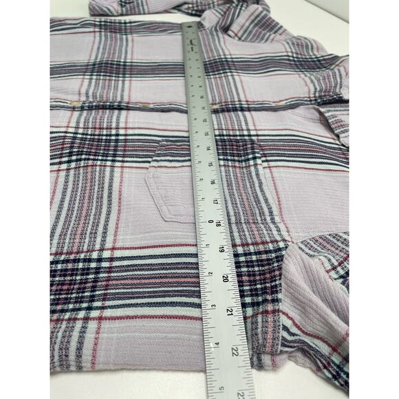 Sonoma Plaid Button-Up Shirt Long Sleeve Collared Light Purple Womens Size XL - Picture 10 of 10
